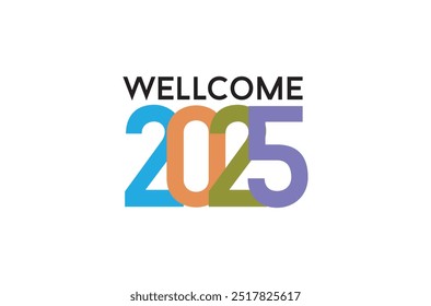 2025 happy new year logo design template vector illustration, Holiday Greeting Card for 2025 year