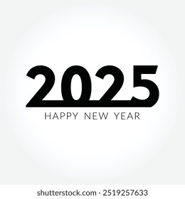 2025 Happy New Year logo text design. 2024 number design template. Brochure design template, card, banner. Vector illustration.