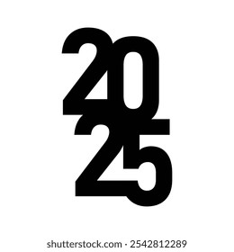 2025 Happy New Year logo tekst ontwerp