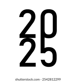2025 Happy New Year logo tekst ontwerp