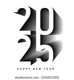 2025 Happy New Year logo tekst ontwerp