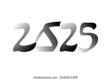 2025 Happy New Year logo tekst ontwerp