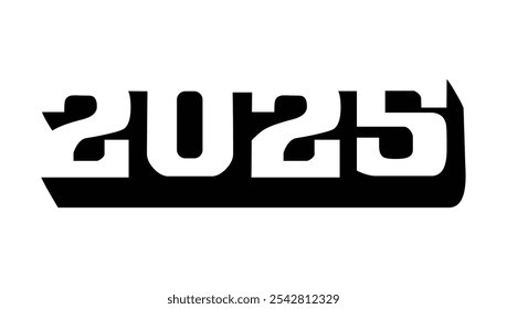2025 Happy New Year logo tekst ontwerp