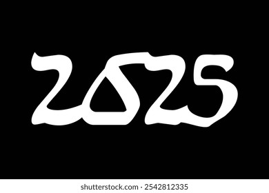 2025 Happy New Year logo tekst ontwerp
