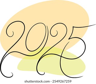 2025 Gelukkig Nieuwjaar Vrolijk Kerstfeest zwart tekstontwerp op witte achtergrond