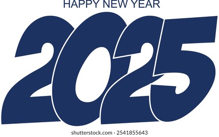 2025 Happy New Year Number Design
 Happy new year design , Typography design 