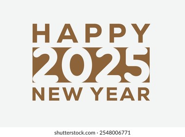 2025 Frohes neues Jahr Set - Banner, Designvorlage, Logo-Textschild einzeln auf weißem Hintergrund. Weihnachtsgrußkarte für 2025. Vektorgrafik-Symbol
