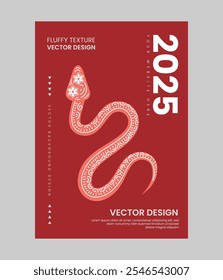2025 Feliz Ano Novo Snake Zodiac Poster Design