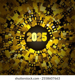 2025 Happy New Year Splash Vector