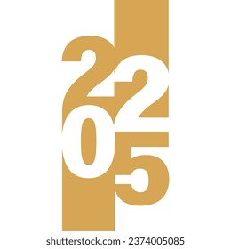 2025 Feliz Año Nuevo Diseño de Textos. Logo vector 2025 para celebración y decoración de temporada, fondo para marca, banner, portada, tarjeta y/o social.