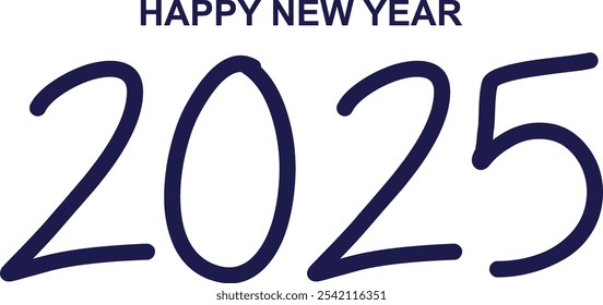 2025 Happy New Year Text Design
2025 New Year celebration with Happy New Year Free Vector
