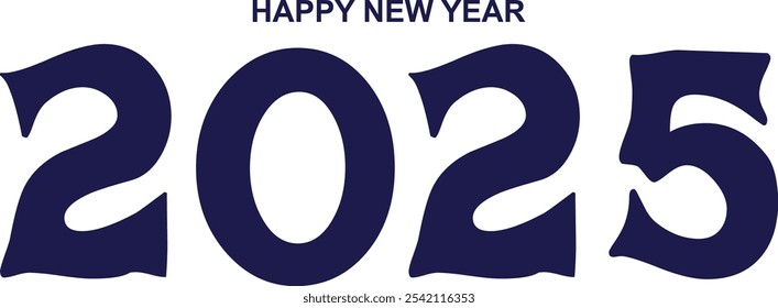 2025 Happy New Year Text Design
2025 New Year celebration with Happy New Year Free Vector
