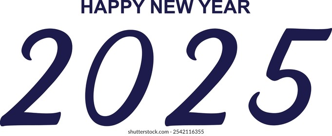 2025 Happy New Year Text Design
2025 New Year celebration with Happy New Year Free Vector
