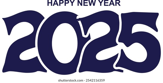 2025 Happy New Year Text Design
2025 New Year celebration with Happy New Year Free Vector
