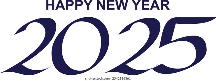 2025 Happy New Year Text Design
2025 New Year celebration with Happy New Year Free Vector
