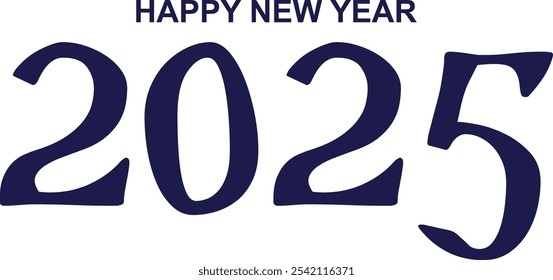 2025 Happy New Year Text Design
2025 New Year celebration with Happy New Year Free Vector
