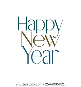 Bonne Nouvelle année 2025 élément d'art d'illustration vectorielle de conception de typographie, invitation de voeux d'art de texte unique