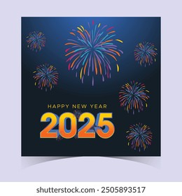 2025 Happy New Year Web Banner design. Happy New Year Luxury Wishes Clipart Greetings Background Template. Happy New Year 2025 Colored Background for Wish Card, Brochure, Cover, Poster, Header