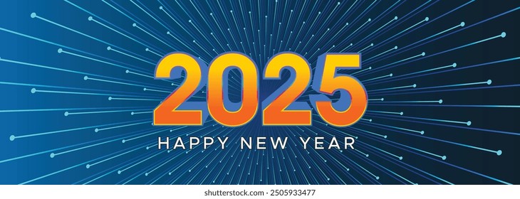 2025 Happy New Year Web Banner design. Happy New Year Luxury Wishes Clipart Greetings Background Template. Happy New Year 2025 Colored Background for Wish Card, Brochure, Cover, Poster, Header