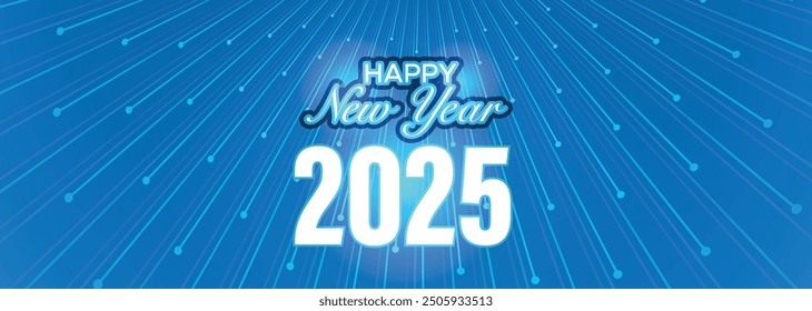 2025 Happy New Year Web Banner design. Happy New Year Luxury Wishes Clipart Greetings Background Template. Happy New Year 2025 Colored Background for Wish Card, Brochure, Cover, Poster, Header