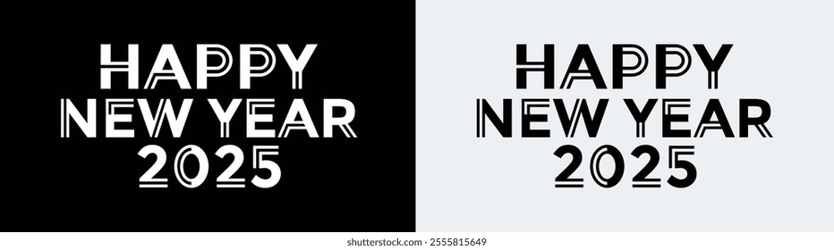 2025 Happy New Year Web Banner design. Happy New Year Luxury Wishes Clipart Greetings Background Template. Happy New Year 2025 Colored Background for Wish Card, Brochure, Cover, Poster, Header