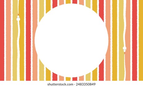 2025 Japanese New Year's sale banner background . Vector illustration of cute snake and stripes.