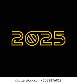 2025 line draw attractive typography 