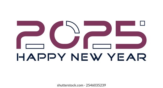 Logo-Design 2025, guten Rutsch ins neue Jahr 2025