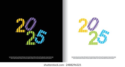 2025 logo design vector with modern and creative style premium vector