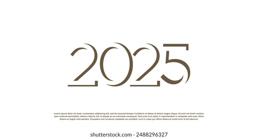 Vector de diseño de logotipo 2025 con Vector premium de estilo moderno y creativo