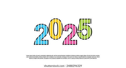 2025 logo design vector with modern and creative style premium vector