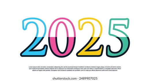 2025 logo design vector with modern and creative style premium vector