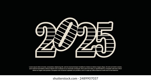 2025 logo design vector with modern and creative style premium vector