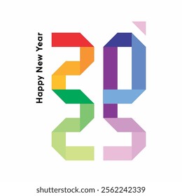 The 2025 logo is geometric, simple, elegant, modern and colorful.