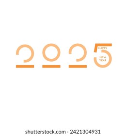 2025 Logo-Textdesign. 2025 Zahlendesign-Vorlage. Alles Gute zum Neujahr 2025.
