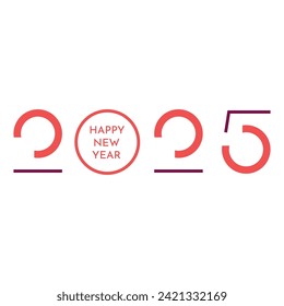 2025 Logo-Textdesign. 2025 Zahlendesign-Vorlage. Alles Gute zum Neujahr 2025.