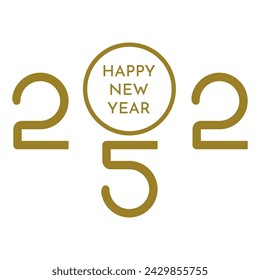 Diseño de texto de logotipo 2025. Plantilla de diseño de número 2025. Símbolo de Feliz Año Nuevo 2025