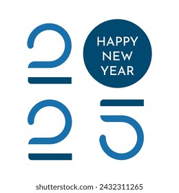 2025 logo text design. 2025 number design template. 