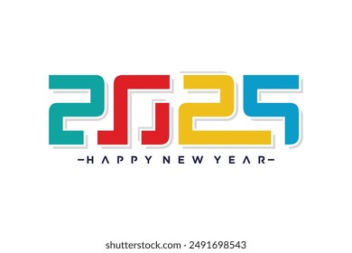 2025 logo diseño de Vector con estilo moderno