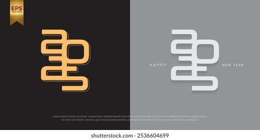 2025 logo vector design with modern idea