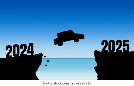 2025 New Year Background Design. Banner, Poster, Greeting Card. Vector Illustration