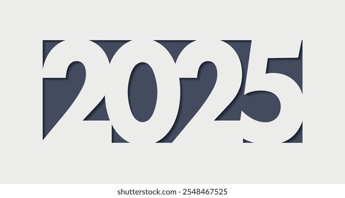 2025 New Year background. Festive design template for greeting card