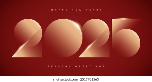 2025 New Year banner design. Elegant holiday illustration.