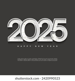 2025 new year with black and white coloring concept, new year 2025 celebration.for flyers, banners and calendars 2025.