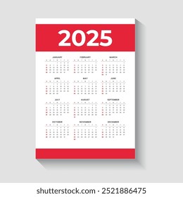 2025 new year calendar design A4 size