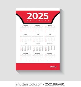 2025 new year calendar design A4 size