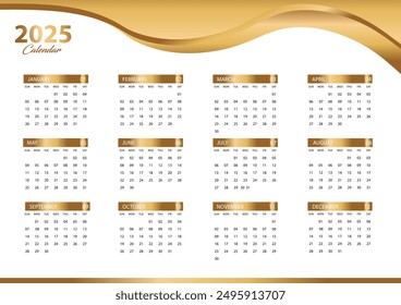2025 new year calendar template 