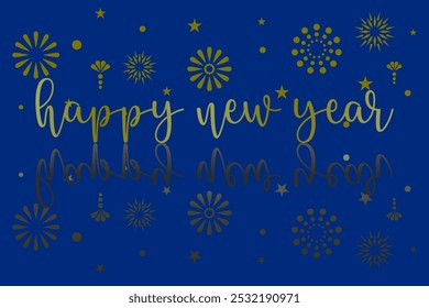 2025 new year card celebration concept. Background design event invitation, greeting card, new year's eve, celebration event, calender date holiday greeting, annual cheerful event.