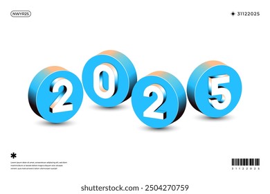 2025 New Year celebration with Happy New Year's Eve fireworks, countdown to midnight on December 31st