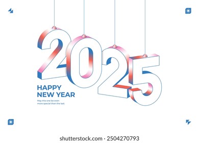 2025 New Year celebration with Happy New Year's Eve fireworks, countdown to midnight on December 31st
